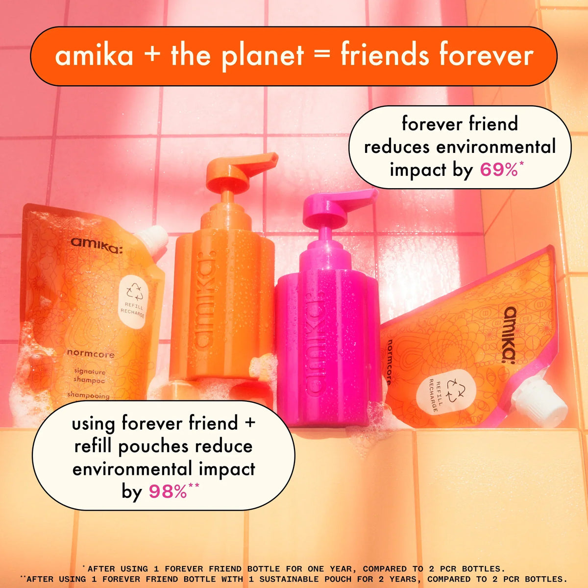 forever friend refillable shampoo bottle